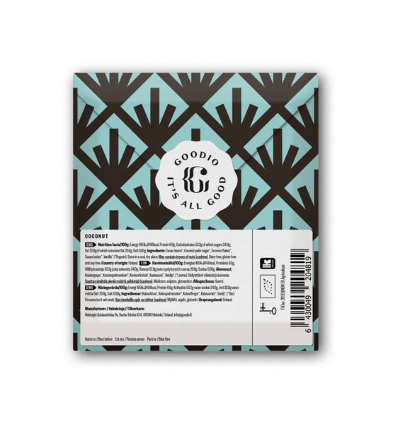 Šokoladas su kokoso drožlėmis 51% - GOODIO