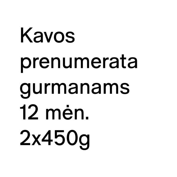 Kavos prenumerata — KUPONAS