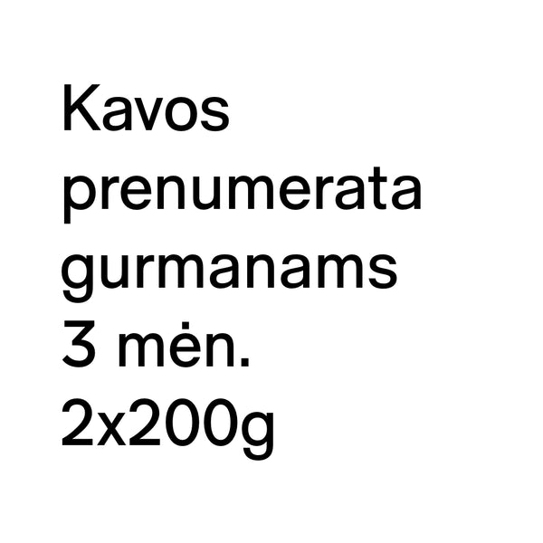 Kavos prenumerata — KUPONAS
