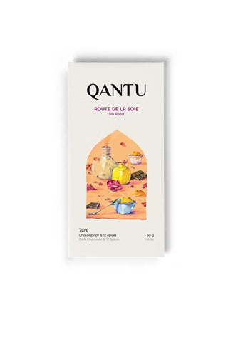 Juodasis šokoladas su 12 prieskonių - Silk road 70% - QANTU